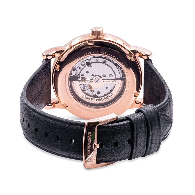 Emporio Armani Luigi Automatic Cream Dial Men's Watch- AR60013